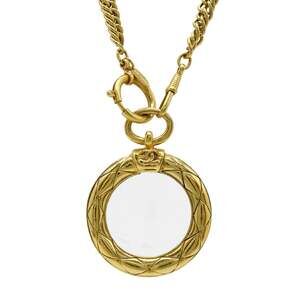 Chanel Cc Logo Round Chain Necklace #234091C11B